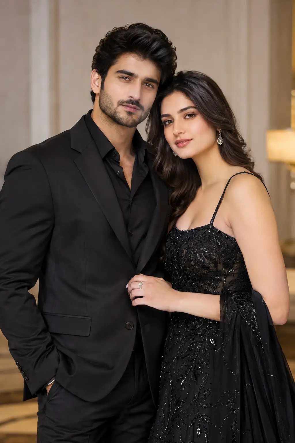 Elegant couple photoshoot AI prompt